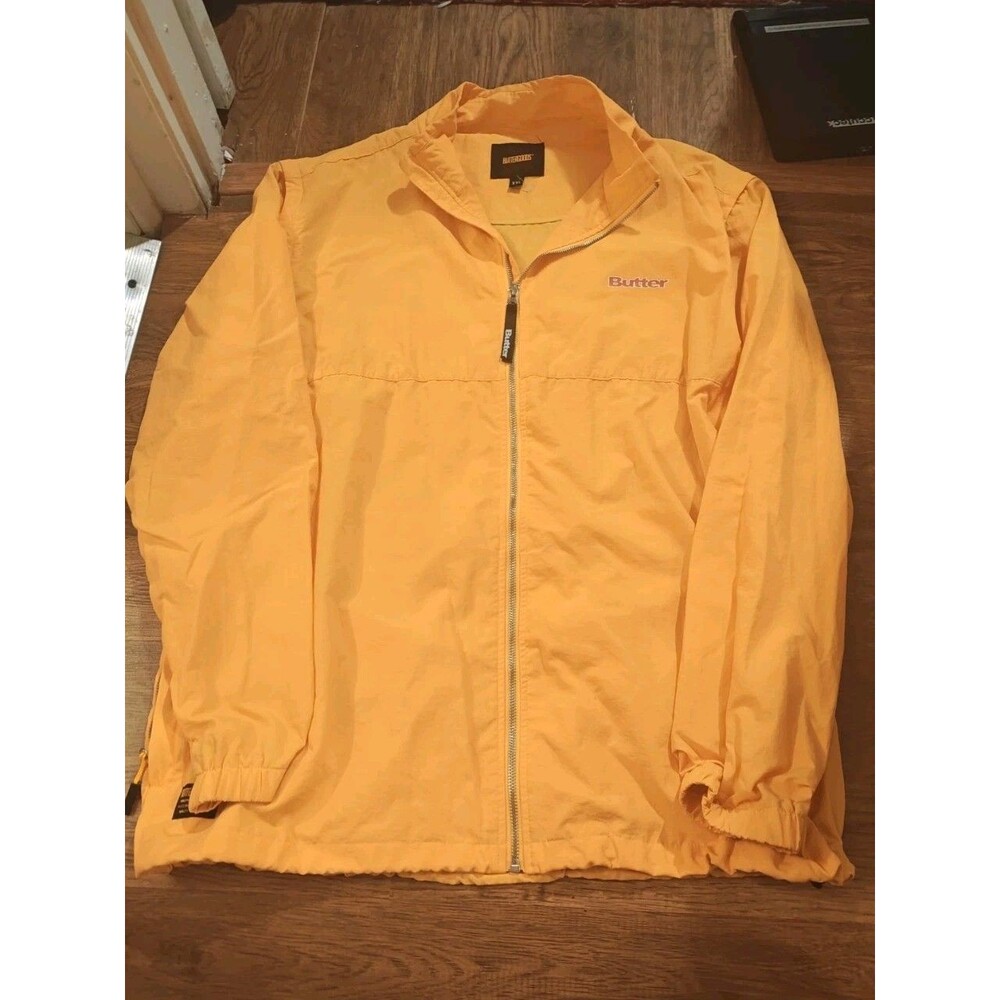 Butter Goods Lightweight Full Zip Jacket Detachable Sleeves Mens XXL Yellow
